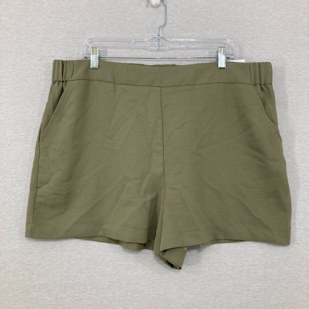 New Nine West size XXL Taupe Gray Stretch Pull-on Comfy Shorts Summer